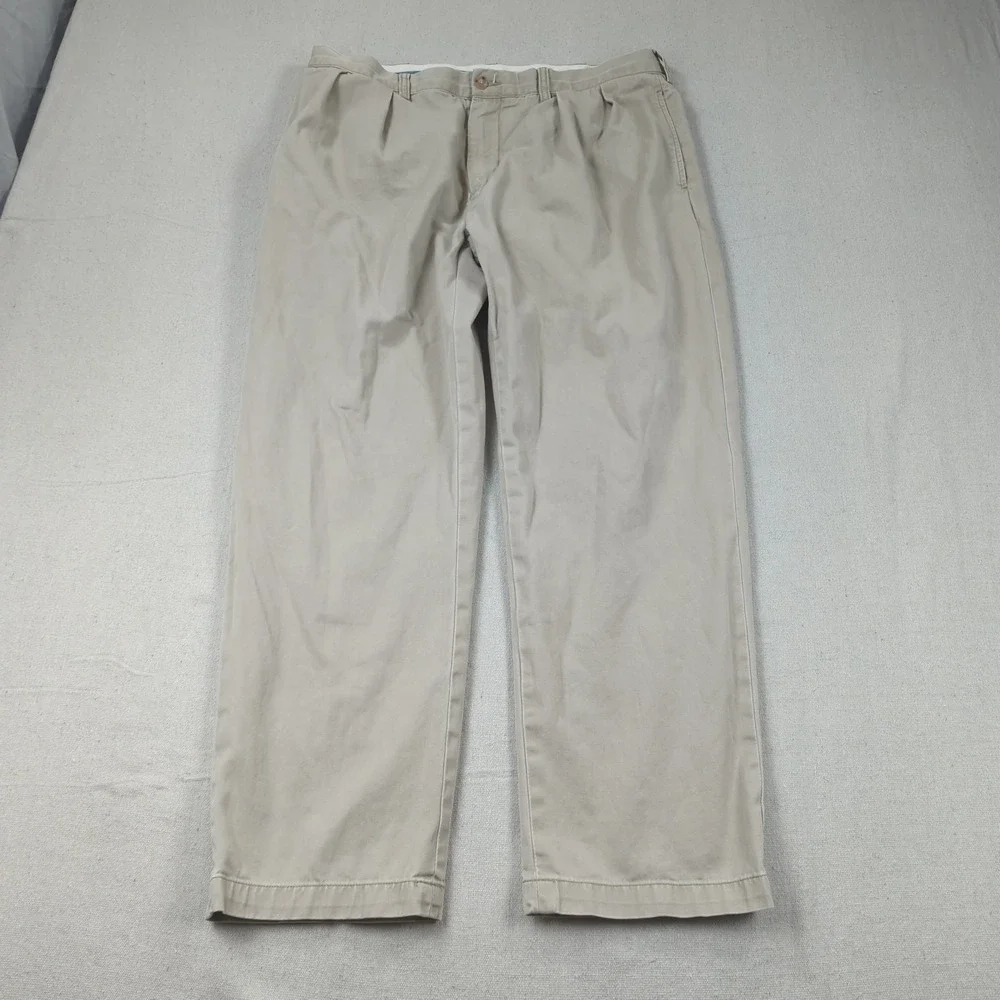 Vintage Polo Ralph Lauren Pants Mens 36x29 Khaki Pleated Preppy